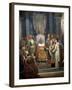 Charlemagne Receives Alcuin of York-Jean-Victor Schnetz-Framed Art Print