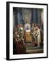 Charlemagne Receives Alcuin of York-Jean-Victor Schnetz-Framed Art Print