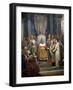 Charlemagne Receives Alcuin of York-Jean-Victor Schnetz-Framed Art Print