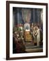 Charlemagne Receives Alcuin of York-Jean-Victor Schnetz-Framed Art Print