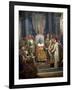 Charlemagne Receives Alcuin of York-Jean-Victor Schnetz-Framed Art Print