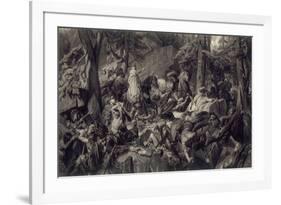 Charlemagne traversant les alpes et forçant les gorges du Mont-Cenis, en 773-Paul Delaroche-Framed Giclee Print