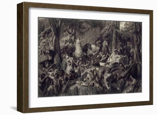 Charlemagne traversant les alpes et forçant les gorges du Mont-Cenis, en 773-Paul Delaroche-Framed Giclee Print