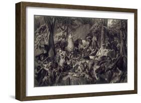 Charlemagne traversant les alpes et forçant les gorges du Mont-Cenis, en 773-Paul Delaroche-Framed Giclee Print