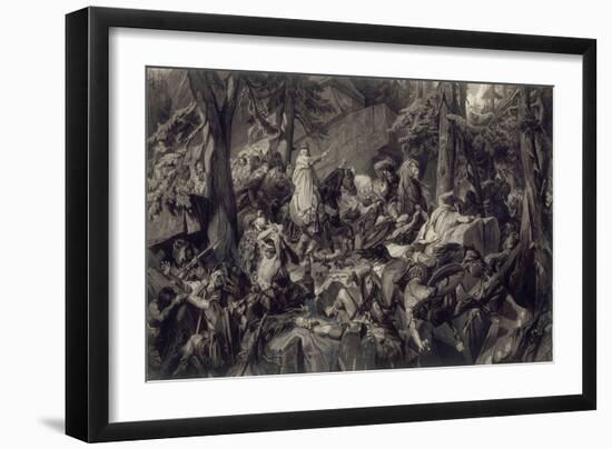 Charlemagne traversant les alpes et forçant les gorges du Mont-Cenis, en 773-Paul Delaroche-Framed Giclee Print