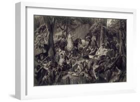 Charlemagne traversant les alpes et forçant les gorges du Mont-Cenis, en 773-Paul Delaroche-Framed Giclee Print