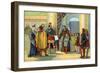 Charlemagne Visiting a School, C.1900-null-Framed Giclee Print