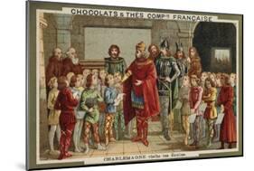 Charlemagne Visiting a School-null-Mounted Giclee Print