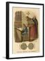 Charlemagne Watching Children Writing at School-null-Framed Giclee Print