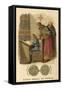 Charlemagne Watching Children Writing at School-null-Framed Stretched Canvas