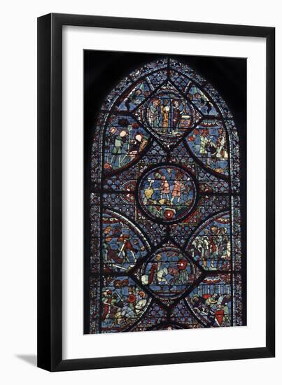 Charlemagne Window, Cathedral of Chartres, France, C1225-null-Framed Giclee Print