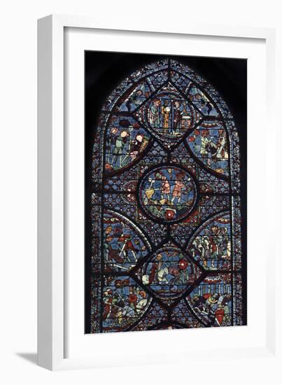 Charlemagne Window, Cathedral of Chartres, France, C1225-null-Framed Giclee Print