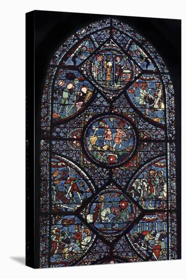 Charlemagne Window, Cathedral of Chartres, France, C1225-null-Stretched Canvas