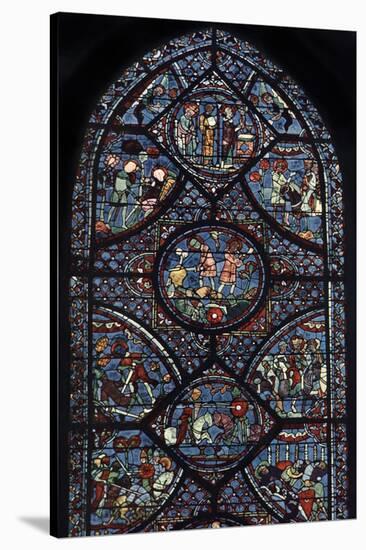 Charlemagne Window, Cathedral of Chartres, France, C1225-null-Stretched Canvas