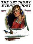 "Holly Bouquet," Saturday Evening Post Cover, December 13, 1924-Charles A. MacLellan-Giclee Print