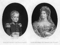 Duke of Bordeaux and the Duchess of Berri-Charles Achille d' Hardiviller-Giclee Print