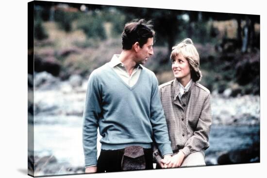 Charles and Diana Happy and in Love at Balmoral After Their Honeymoon August 1981-null-Stretched Canvas