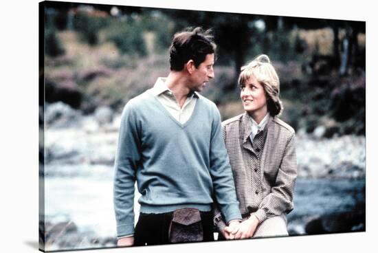 Charles and Diana Happy and in Love at Balmoral After Their Honeymoon August 1981-null-Stretched Canvas