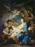 Adoration of the Shepherds-Charles André van Loo-Framed Stretched Canvas