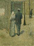 Couple dans la rue, 1887 Couple in a street. Canvas, 38,5 x 33 cm R.F. 1977-27.-Charles Angrand-Giclee Print