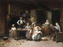 Entertainment for the Baby, 1876-Charles Auguste Lobbedez-Mounted Giclee Print
