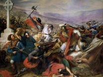 Napoleon (1769-1821) at the Battle of Waterloo, 1815-Charles Auguste Steuben-Mounted Giclee Print