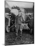 Charles Augustus Lindbergh American Aviator in Flying Clothes-null-Mounted Photographic Print