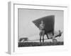 Charles Augustus Lindbergh American Aviator with His Ryan Monoplane the Spirit of St. Louis-null-Framed Photographic Print