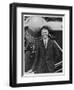 Charles Augustus Lindbergh with the Spirit of St. Louis-null-Framed Art Print