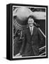 Charles Augustus Lindbergh with the Spirit of St. Louis-null-Framed Stretched Canvas