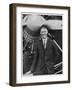 Charles Augustus Lindbergh with the Spirit of St. Louis-null-Framed Art Print