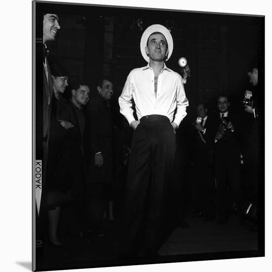 Charles Aznavour, Posing for the Press-Marcel Begoin-Mounted Photographic Print