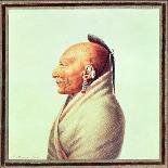 An Osage Warrior, 1804 (Colour Litho)-Charles Balthazar Julien Fevret De Saint-memin-Framed Giclee Print