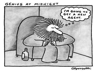 Genius At Midnight - New Yorker Cartoon