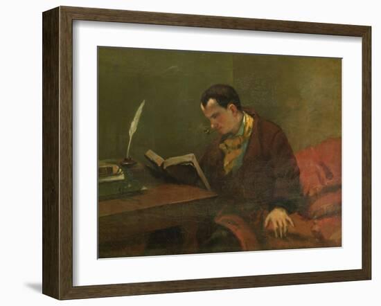 Charles Baudelaire (1821-186), 1848-Gustave Courbet-Framed Giclee Print