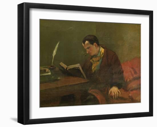 Charles Baudelaire (1821-186), 1848-Gustave Courbet-Framed Giclee Print