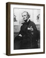 Charles Baudelaire (1821-67) with Engravings, circa 1863-Etienne Carjat-Framed Giclee Print