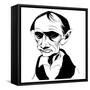 Charles Baudelaire - caricature of French poet, 1821-67-Neale Osborne-Framed Stretched Canvas