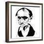 Charles Baudelaire - caricature of French poet, 1821-67-Neale Osborne-Framed Giclee Print