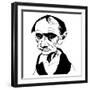 Charles Baudelaire - caricature of French poet, 1821-67-Neale Osborne-Framed Giclee Print