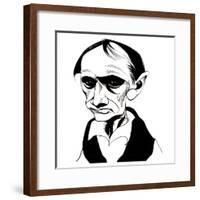 Charles Baudelaire - caricature of French poet, 1821-67-Neale Osborne-Framed Giclee Print