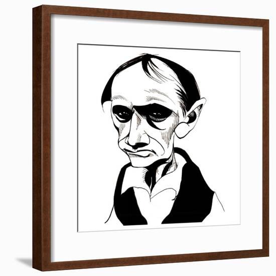 Charles Baudelaire - caricature of French poet, 1821-67-Neale Osborne-Framed Giclee Print