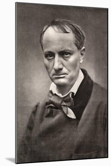 Charles Baudelaire, Influential French Poet, Critic and Translator, Mid-19th Century-null-Mounted Giclee Print