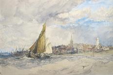 Fishing Boats Off the Isle of Wight-Charles Bentley-Giclee Print