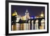 Charles Bridge and Mala Strana Bridge Tower-Christian Kober-Framed Photographic Print