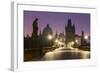 Charles Bridge and Old Town Bridge Tower in Prague, Central Bohemia, Czech Republic-null-Framed Art Print