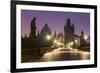 Charles Bridge and Old Town Bridge Tower in Prague, Central Bohemia, Czech Republic-null-Framed Art Print