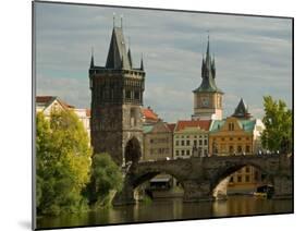 Charles Bridge and Old Town Bridge Tower, Prague, Czech Republic-David Barnes-Mounted Premium Photographic Print