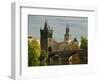 Charles Bridge and Old Town Bridge Tower, Prague, Czech Republic-David Barnes-Framed Premium Photographic Print