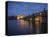 Charles Bridge and River Vltava, Prague, UNESCO World Heritage Site, Czech Republic, Europe-Ben Pipe-Stretched Canvas